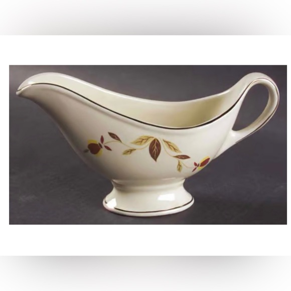Hall’s China Autumn Leaf Open Sauce Boat - Picture 11 of 11